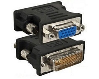 E-GREEN Adapter Adapter DVI-I Dual Link (M) - VGA D-sub (F) crni