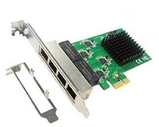 E-GREEN PCI Express PCI-Express kontroler 4-port Gigabit Ethernet