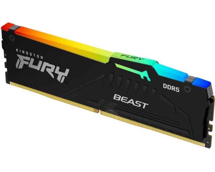 KINGSTON 32GB DIMM DDR5 32GB 4800MT/s KF548C38BBA-32 Fury Beast Black RGB